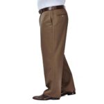 Haggar Men’s Work To Weekend No Iron Flat Front Pant Reg. And Big & Tall Sizes 42WX30L, NAVY