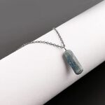 Thecraftman Natural Blue kyanite Necklace, Raw Gemstone Pendant Necklace, Genuine Rough Gemstone, Birthstone, Gift for Her, Healing Stone, 18 Inch