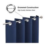 CUCRAF Blackout Room Darkening Grommet Window Curtains for Bedroom,Light Blocking Drapes for Living Room 84 inch Length,Set of 2 Panels (52 x 84 Inch, Navy Blue)