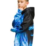 RAISEVERN Teen Boys Girls Hoodies Casual Cool Hooded Sweatshirts Tops 3D Print Dragon Galaxy Blue Dragon Black Toddler Kids Pullover with Pockets Size 8-11