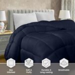 Utopia Bedding Comforter Duvet Insert – Quilted Comforter with Corner Tabs – Box Stitched Down Alternative Comforter (Queen, Navy)