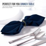 Utopia Home Navy Blue Cloth Napkins (12 Pack, 20×20 Inches), Ideal Dinner Napkins for Party, Wedding and Lunch/Dinner