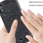 MOGGED Case for Blu Studio Mini 2023 Phone Case Cover Frosted Glitter [with Tempered Glass Screen Protector + Cell Phone Holder ] SF-H
