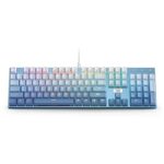 Redragon K556 SE RGB LED Backlit Wired Mechanical Gaming Keyboard, Aluminum Base, 104 Keys Upgraded Socket, 3.5mm Sound Absorbing Foams, Hot-Swap Linear Quiet Red Switch, Gradient Blue