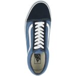 Vans Unisex Old Skool Classic Skate Shoes, Navy Blue, 8 Women/6.5 Men
