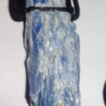 Dijkoo (Sublime Gifts) – Raw Blue Kyanite Rough Natural Multi Point Cluster Crystal Healing Gemstone Wrapped Pendant with Soft Cord 22″ Necklace