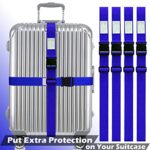 TRANVERS Travel Straps Luggage Straps Suitcases Baggage Strap Sturdy 4-Pack Blue