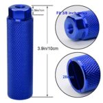 Vuwuma Amotor Bike Pegs Aluminum Alloy Anti-Skid Lead Foot Bicycle Pegs BMX Pegs for Mountain Bike Cycling Rear Stunt Pegs Fit 3/8 inch Axles (Blue) 11