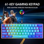 Snpurdiri 60% Wired Gaming Keyboard, RGB Ultra-Compact Mini Keyboard, Waterproof Mechanical Feeling Small Keyboard for PC/Mac Gamer, Typist, Travel, Easy to Carry on Business Trip (Blue-Wathet)