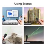 MIPREZT Rechargeable Green Laser Pointer High Power Long Range Laser Beam Laser Light Laser Pen for cat Laser Toys, Lazer Pointer for TV LED LCD Screens, Laser for Dogs Cats Outdoor-Black