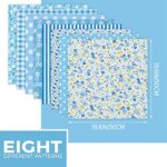 Aubliss 8pcs Fat Quarter Fabric Bundles (100% Cotton – 19.6‘’ x 19.6‘’ / 50cm x 50cm) Quilting Cotton Craft Fabric Pre-Cut Squares Sheets for Patchwork Sewing Quilting Crafting