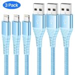 [Apple MFi Certified] iPhone Charger, 3 Pack 10FT USB Lightning Cable Fast Charging Nylon Braided iPhone Charger Cord Compatible with iPhone 14/13/12/11 Pro Max/XS MAX/XR/XS/X/8/7/Plus/6S/6/SE/iPad