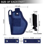 LGTFY Universal Concealed Carry Gun Holsters Right Left Hand with Mag Pouch for Men Women, IWB/OWB 380 9mm Holsters for Pistols, Fits S&W M&P Shield Glock, Similar Handguns (Blue)