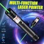 Long Range Laser Pointer 10000 Feet Visible Beam,USB Rechargeable Green Laser Pointer High Power for Presentations