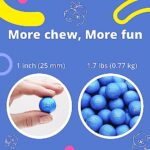Gumballs for Gumball Machine – 1 Inch Large Gumballs – Blueberry Flavored Bubble Gum Blue Gumballs – Kids Gum – Bulk Gum Balls 1.7 Lb