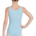 Capezio girls Classic High-neck Tank athletic leotards, Light Blue, 6 8 US