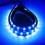 Keiurot 12V Led Light Strip 32CM Waterproof Led Light Strips for Cars Motorcycles Golf Cart Interior & Exterior Marine Boat Blue Led Strip 12V 5050 18SMD,Pack of 4