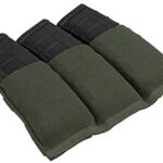 KRYDEX Molle 5.56mm Single/Double/Triple Magazine Pouch Speed Mag Pouches for .223 5.56 Magazine (RG-Triple Pouches)