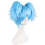 MapofBeauty 12″/30cm Light Blue Three-piece Wig Short Wig Cosplay Wigs