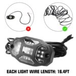Winunite 12 Pods Blue Rock Lights Wide Angle Underglow Lights with Extension Wires, IP67 Waterproof Fender Lights for Trailer Off Road Truck ATV UTV SUV Motorcycles