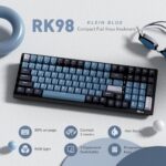 RK ROYAL KLUDGE RK98 Mechanical Gaming Keyboard Triple Mode 2.4G/BT5.1/USB-C 100 Keys Hot Swappable Linear Red Switches with Number Pad RGB Backlit 3750mAh Battery NKRO Keyboard Ergonomic Design