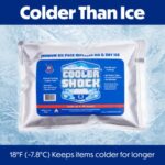 Cooler Shock Ice Packs for Cooler, Strong, Reusable, Premium Ice Pack and Lunch Cooler Set for Long Term Use, Cools Faster Than Ice, 3 Pack
