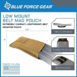 Blue Force Gear Low-Rise Single Belt Mag Pouch – Wolf Gray – Ten-Speed Elastic Front Belt Pouch MOLLE Panel – Military-Grade