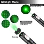 Cowjag Laser Pointer High Power, Long Range 10,000 ft Green Powerful Tactical Flashlight with Adjustable Focus, Green Laser Pointer for Night Astronomy Outdoor Hunting and Hiking(Green Light)
