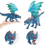 Realistic Snow Dragon Model Figure Toys, Blue Flying Dragon Figurines Collection Dinosaur Gifts Earth Fantastic Creatures