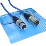 MCSPROAUDIO 15 foot Male to Female XLR microphone cable (Blue)