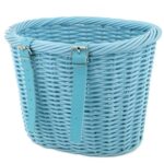 ZUKKA Bike Basket Woven Bike Basket for Adult Bikes Front/Kids Bike Handlebar with Adjustable Leather Straps Waterproof Storage Bicycle Basket, Multi-Colors