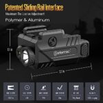 Defentac 450lm Slidable Pistol Light and Blue Laser Sight Combo, Strobe and Momentary Beams for Guns, Magnetic Rechargeable (Blue Laser Light Combo)