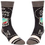 Sunday Socks. Blue Q Men’s Funny Football-Watching Socks (fit shoe size 7-12)