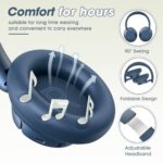 BERIBES Upgraded Hybrid Active Noise Cancelling Wireless Headphones with Transparent Modes,65H Playtime Bluetooth Headphones Wireless with Mic, Deep Bass,3.5MM Cable,Soft-Earpads,Fast Charging-Blue