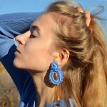 Statement Drop Earrings – Bohemian Beaded Teardrop Dangle Earrings Gift for Women