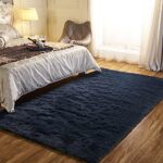 EasyJoy Super Soft Rugs for Living Room, Area Rugs for Bedroom 6×9 Navy Blue Fluffy Laundry Room Rug, Large Shag Throw Rug for Nursery Kids Room, Cute Mordern Fuzzy Rug for Playroom