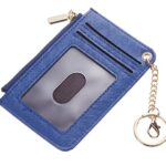 Toughergun Womens Keychain Wallet Slim Front Pocket Minimalist RFID Blocking Credit Card Coin Change Holder Purse Wallet(Deep Blue)