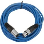 Seismic Audio – SAXLX-25-6 Pack of 25′ Blue XLR Male to XLR Female Microphone Cables – Balanced – 25 Foot Patch Cords