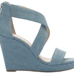 Jessica Simpson Women’s Jinxxi Wedge Sandal, Medium Blue, 9 M US
