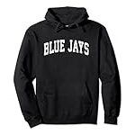 Blue Jays Mascot Vintage Athletic Sports Name Design Pullover Hoodie