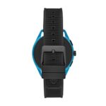 Emporio Armani Men’s Smartwatch 3 Touchscreen Aluminum and Rubber Smartwatch, Black and Blue-ART5024