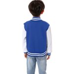 NHUHEQ Baseball Jackets Boys Girls Fit Varsity Jacket Kids Warm Combed Cotton Fleece Jackets (Blue,6Y)