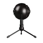 Blue Snowball USB Microphone with Two Versatile Pickup Patterns and Stylish, Retro Design for Recording, Streaming & Podcasting on PC & Mac – Gloss Black