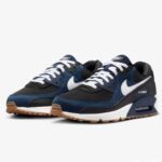 Nike Air Max 90 Men’s Shoes (FB9658-400,Midnight Navy/Black/Gum Medium Brown) Size 10.5