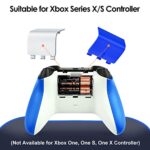 Battery Cover for Xbox Core Controller, Replacement Battery Back Door Lid for Xbox Series X & Wireless Controller, Batteries Caps Shell Repair Part for Xbox Series S Remote Pack of 4 (Blue +White