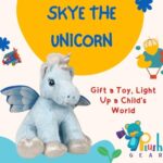 Skye The Unicorn Plush Toy – Sky Blue Winged Unicorn Stuffed Animal – Soft & Huggable 16″ Toy for Baby, Toddler, Kids, Decor & Party Favors