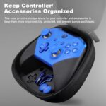 Complete Component Pack for Xbox Elite Controller Series 2 – Accessories Includes 1 Controller Carrying Case, 1 Charging Dock, 4 Thumbsticks, 4 Paddles, 1 Adjustment Tool and 1 Charging Cable(BLUE)