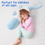 MorisMos 24” Large Weighted Stuffed Animal Long Lizard Plush Blue Minky Pillow for Anxiety Adults Giant Weighted Lizard Stuffed Animal Big Gecko Plush Body Pillow for Girls Birthday Gift, 4.3 lbs