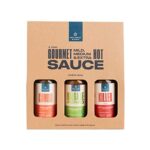 Blue Zones Nicoya – Gourmet Mild, Medium & Extra Hot Sauce “Nalga de Perro, Congo, Killer” – Naturally Smoked – Gluten & Trans-Fat Free – Variety Pack of 3 (15oz/ 465g)