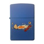 Zippo Custom Lighter – Royal Blue Matte Egg Skateboard Splatter Mess